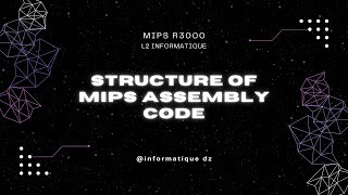 Mips 1  The Structure of MIPS Code [upl. by Huda]