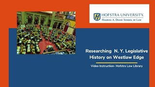 Researching N Y Legislative History on Westlaw Edge [upl. by Delinda]