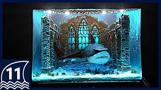 Resin Art of Ruins and Guardian【Diorama  Sculpture  shark  thalassophobia】 [upl. by Ahtel]