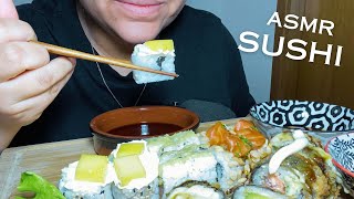 SUSHI ASMR Salmons sashimi uramaky yasai uramaki fuji futomaki miura uramaki ghibili [upl. by Hentrich534]