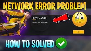 network connection error free fire  free fire network problem  free fire network connection error [upl. by Notlrak]