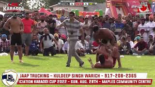 SEMI 1  Winnipeg Kabaddi Cup 2022  Sh Bhagat Calgary Vs Raju Rajvir Shere Punjab [upl. by Barbour]