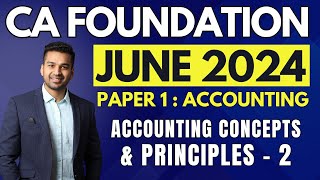 Ch 1 Theoretical Framework  Unit 2 Part 2  CA Foundation Accounts  June 2024  CA Parag Gupta [upl. by Roice]