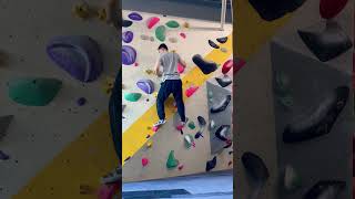 🩷v3 sidepull overhang bouldering [upl. by Nollid]