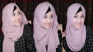 3 easy and simple chiffon hijab tutorial for schoolcollege and everyday outing  Noshin Nower ❤ [upl. by Spector842]