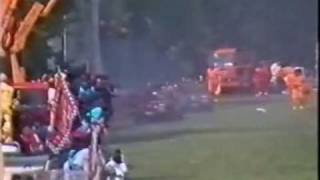 Imola 1989 Gerard Berger Crash LIVE [upl. by Constantia]