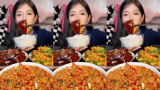 ASMR SOSLU ÇİN YEMEKLERİ YEME  MUKBANG CHINESE SPICY EATING SHOW [upl. by Assenab]