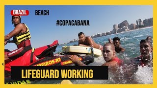 🇧🇷Rescue carried out on Copacabana beach 🌴 brazil riodejaneiro rescue adrenaline gopro gold [upl. by Etnovahs]