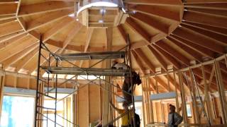 Mandala Homes Prefab Assembly 2350 Faceted Round Home [upl. by Edra]