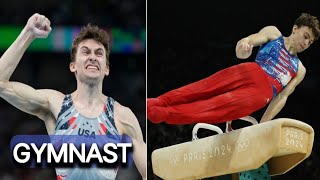 US mens gymnast Stephen Nedoroscik goes viral as he shines on the pommel horse [upl. by Hplar]