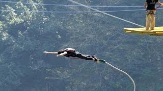 Bungee Jumping in Rishikesh India  Jumpin Heights  Bungee Jump  Rishikesh Tourism [upl. by Eerolam]