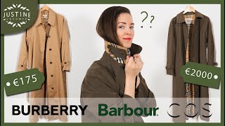 175€ vs 2000€ trench coat what’s good quality outerwear  Vintage Burberry Barbour COS [upl. by Attennyl]