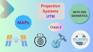 Gate GE 2024  Maps Class 2 Projection Systems Universal Transverse Mercator UTM amp Polyconic [upl. by Norrag]