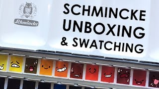 Trying New Watercolors  SCHMINCKE UNBOXING amp SWATCHING [upl. by Ahsenrad]