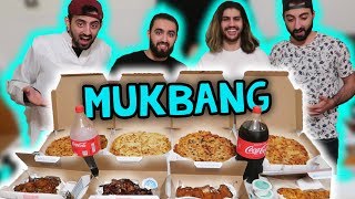 EPIC RAMADAN MUKBANG W THE SQUAD Dominos pizza mukbang [upl. by Leugim]