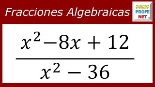 Simplificar fracciones algebraicas  Ej 2 [upl. by Harolda]