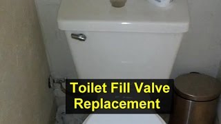 Toilet leaking noisy keeps running water fill valve and flapper replacement [upl. by Berger]