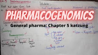 Pharmacogenomics UrduHindikatzung pharmacology chapter 5 lecturespharmacologypharmaaiimsmbbs [upl. by Wayland]