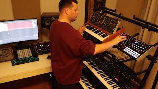 Fooling around with Behringer Poly D UBXA ASM Hydrasynth and Novation Peak [upl. by Maze]