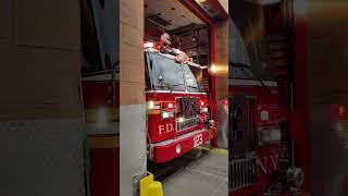 FDNY quotSAINT JOHNS PLACEquot Ladder 123 Returns Brooklyn NYC shorts fdny firefighter firetruck nyc [upl. by Einallem243]