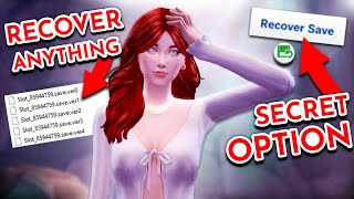 HIDDEN Sims 4 Recover Saves option 2 WAYS to restore your DELETED Sims 4 save file or family 2021 [upl. by Ahen848]