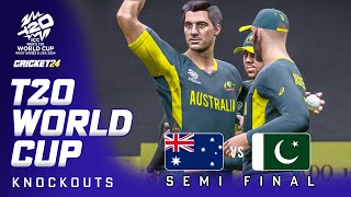 T20 WORLD CUP SEMIFINAL  AUSTRALIA v PAKISTAN  Cricket 24 Gameplay [upl. by Jade]