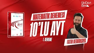 345 YAYINCILIK 10LU AYT MATEMATİK DENEMESİ  1 DENEME [upl. by Babara750]