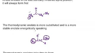 Enolate Chemistry  Kinetic vs Thermodynamic Enolate Control [upl. by Josy521]