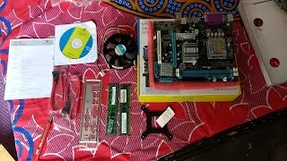 Zebronics motherboard kit with core2duo processor 2 gb ddr2 ram unboxing and review [upl. by Alguire465]