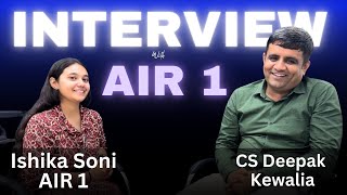 Exclusive interview with AIR 1 in CS Professional ISHIKA SONIHow to Get All India Rank  Strategy [upl. by Ladnyk10]