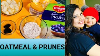 OATMEAL amp PRUNES WITH APPLE PUREE RECIPE FOR BABY।। [upl. by Morey]