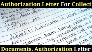 Authorization Letter for collect documentsAuthorization Letter sample Authorization letter Format [upl. by Cerallua]