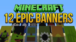 Minecraft 12 Epic Banners Tutorial [upl. by Boris]