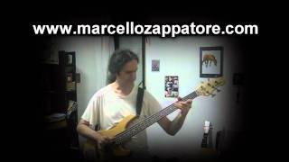 MARCELLO ZAPPATORE  The Chicken Slap Bass solo Jaco Pastorius [upl. by Schecter]