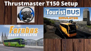 Thrustmaster T150 Setup in Fernbus and Tourist Bus [upl. by Archambault]