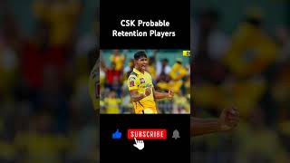 CSK Probable Retention Players cricket cricketnews viralshorts views csk ipl shorts [upl. by Dambro]