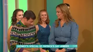 Dermot O’Leary wearing Tourism Ireland’s St Patrick’s Day jumper on ITV’s ‘This Morning’ show in GB [upl. by Silvanus]