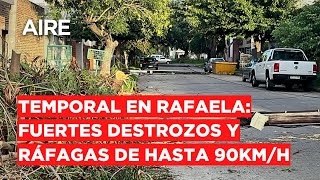 🔴 Temporal Rafaela 40 reclamos por caída de árboles y ramas 10 techos volados y una mujer herida 🔴 [upl. by Arhaz]