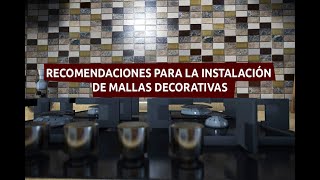 RECOMENDACIONES PARA LA INSTALACIÓN DE MALLAS DECORATIVAS [upl. by Krystal]