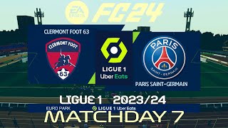 FC 24 Clermont Foot vs PSG  Ligue 1 202324  PS5 Full Match earlyaccess [upl. by Koslo]