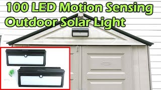 100 LED Outdoor Motion Sensing Solar Light Install  Luposwiten [upl. by Palma]