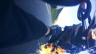 KTM SMCR Wheelie FAIL CRASH  NO burns after WheelieCrash  RAW [upl. by Eynahpets74]