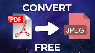 How to Convert PDF to JPG FREE [upl. by Ecnaralc456]