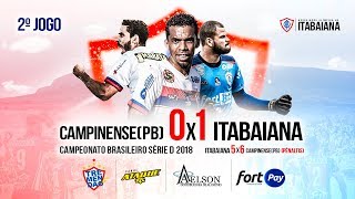 ITABAIANA X CAMPINENSE  AO VIVO  2ºJOGO [upl. by Drauode]