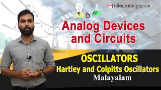 Oscillators  Hartley and Colpitts Oscillators  Analog Devices amp Circuits  Malayalam [upl. by Claudie]