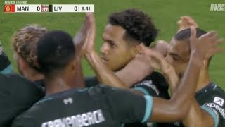 Fabio Carvalho Goal Manchester United vs Liverpool 01 Goals and Extended Highlights [upl. by Audrit]