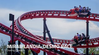 Desmo Race Dueling Coaster  Ducati World  4k [upl. by Randie]