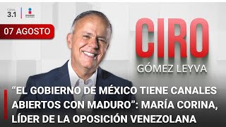 Ciro Gómez Leyva en Imagen Noticias  Programa Completo 07AGOSTO2024 [upl. by Downe386]