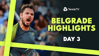 Cilic Faces Lehecka Fognini amp Wawrinka Also In Action  Belgrade 2024 Day 3 Highlights [upl. by Fredela]