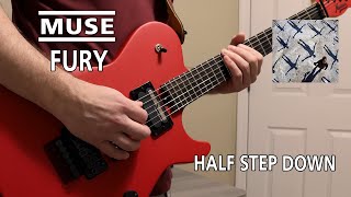 Muse  Fury  Guitar Cover half step down [upl. by Medardas]